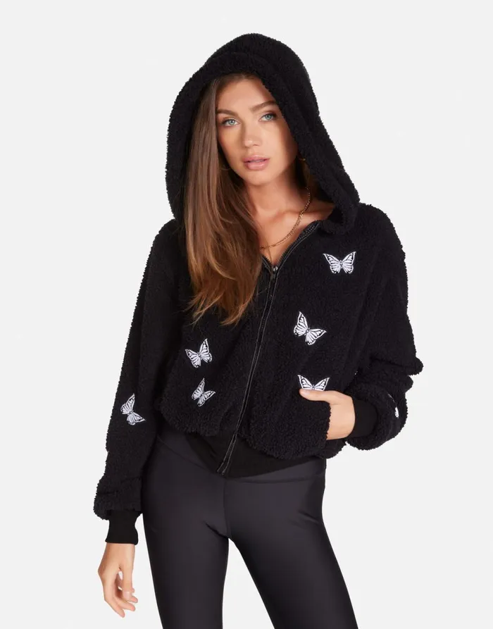 Women039s Lumi Optimist Butterflies Black Lauren Moshi Jackets