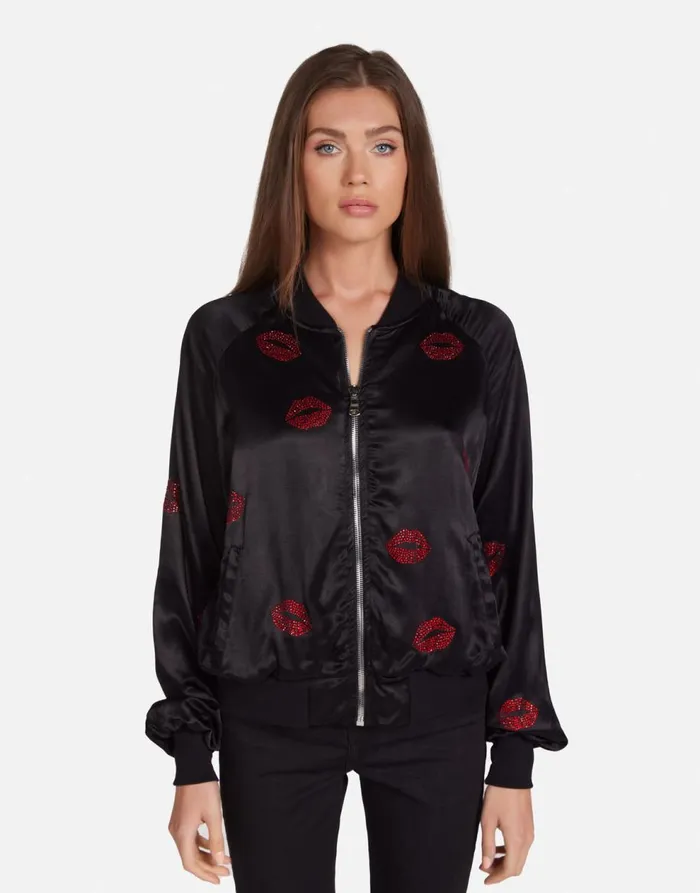 Women039s McKay Crystal Kisses Black Lauren Moshi Jackets