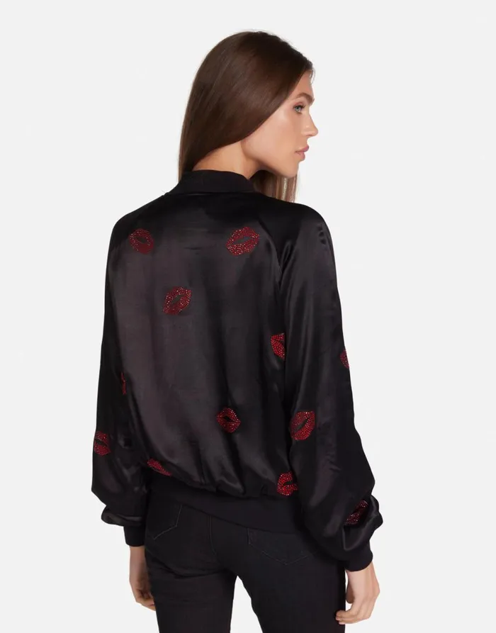 Women039s McKay Crystal Kisses Black Lauren Moshi Jackets
