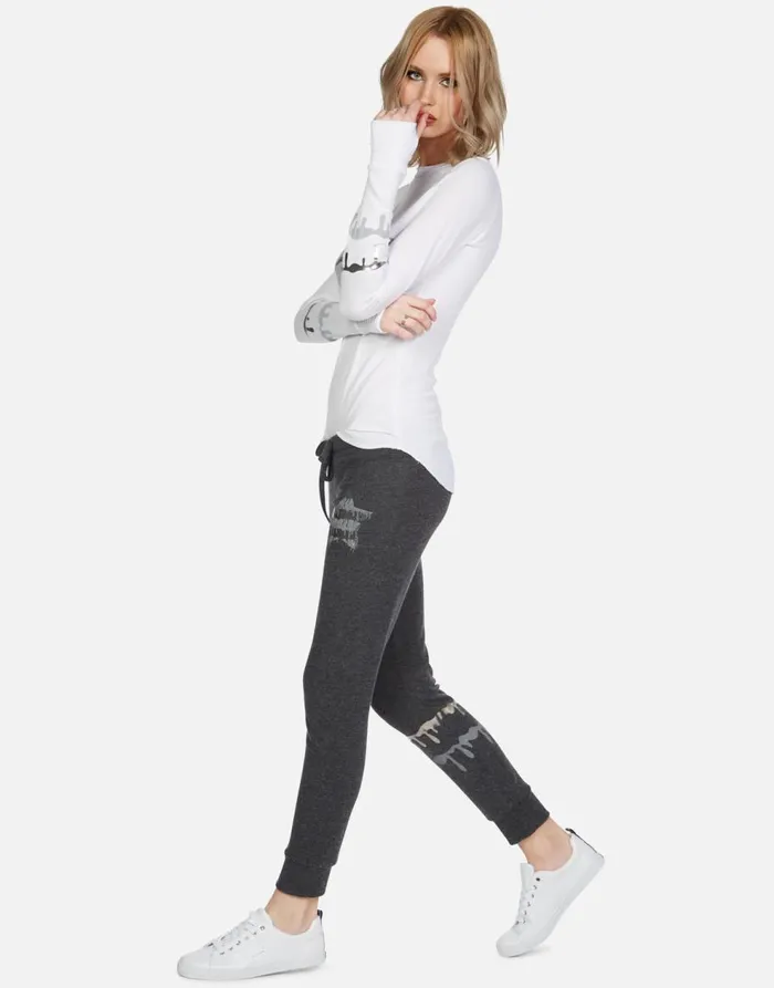 Women039s McKinley Dripping Star White Lauren Moshi Long Sleeve