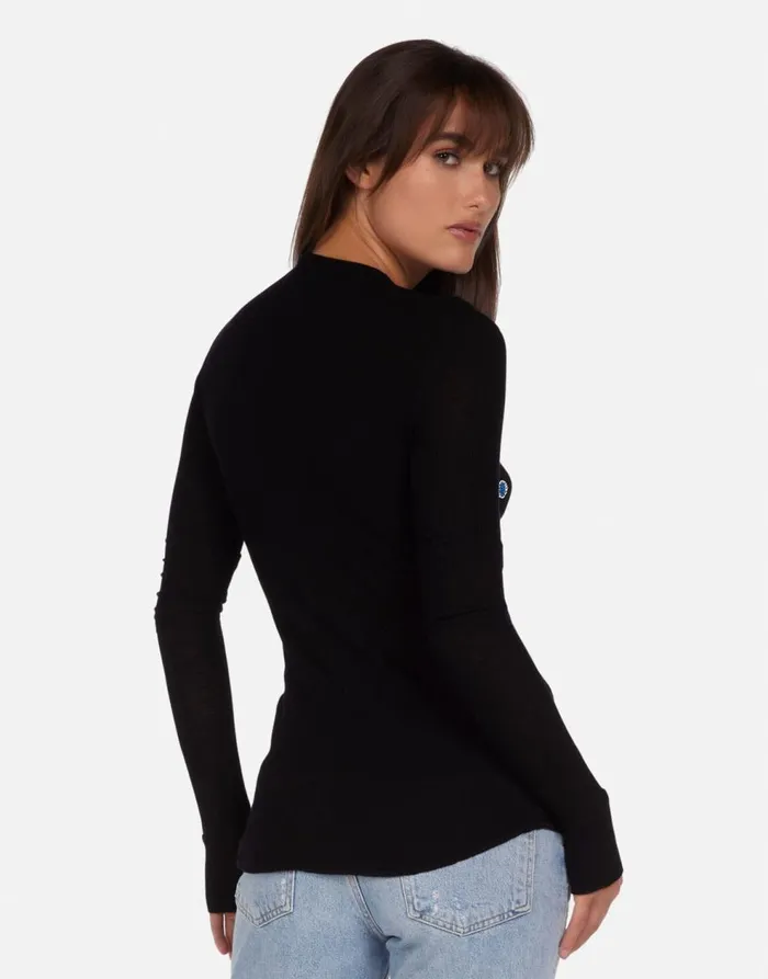 Women039s McKinley Neon Stud Elements Black Lauren Moshi Long Sleeve