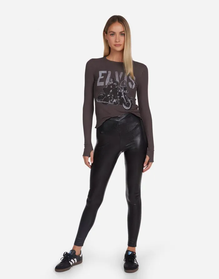 Women039s McKinley Vintage Elvis Vintage Black Lauren Moshi Long Sleeve