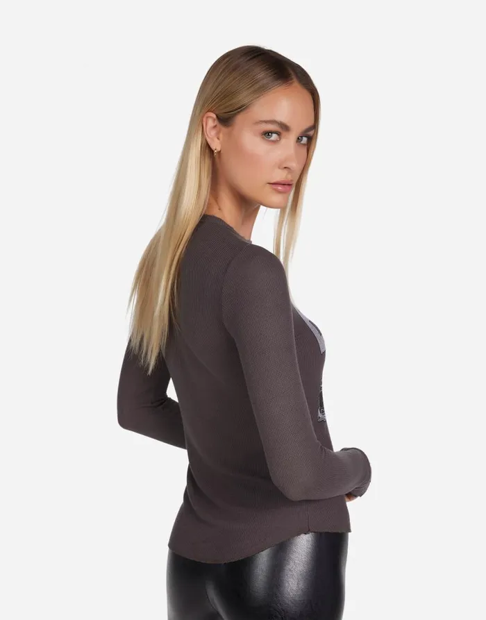 Women039s McKinley Vintage Elvis Vintage Black Lauren Moshi Long Sleeve