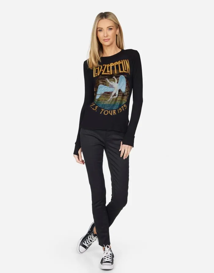 Women039s McKinley X Led Zeppelin Black Lauren Moshi Long Sleeve