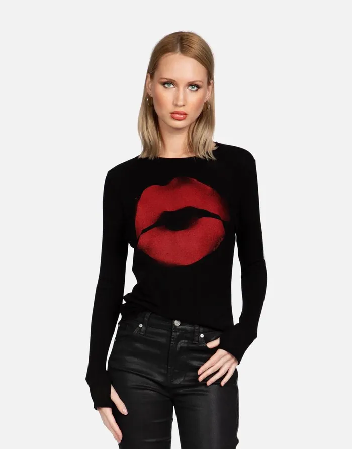 Women039s McKinley X Spray Kiss Black Lauren Moshi Long Sleeve