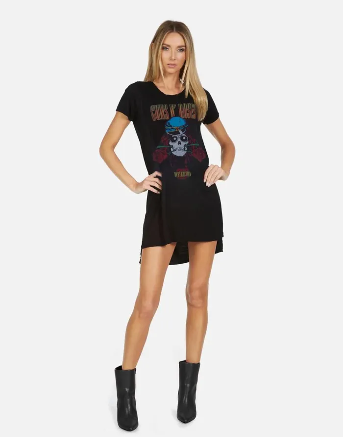 Women039s Mirabella X Guns N039 Roses Skull Black Lauren Moshi Dresses
