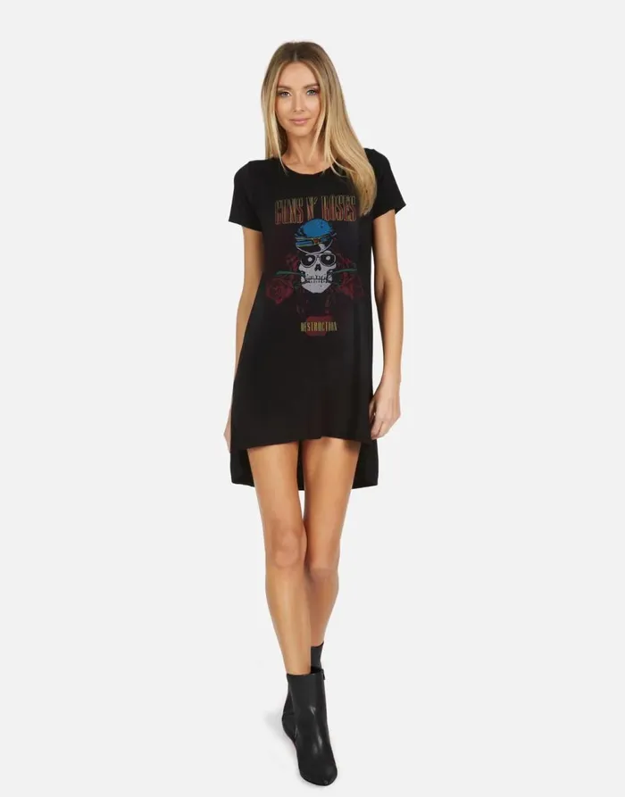 Women039s Mirabella X Guns N039 Roses Skull Black Lauren Moshi Dresses