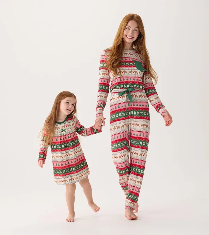 Women039s Puppy Hearts Fairisle Bamboo Pajama Set Hatley