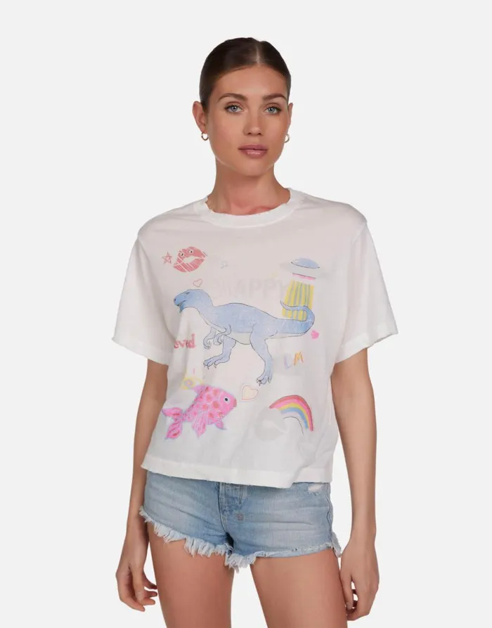 Women039s Rue Dino Elements Milk Lauren Moshi Short Sleeve