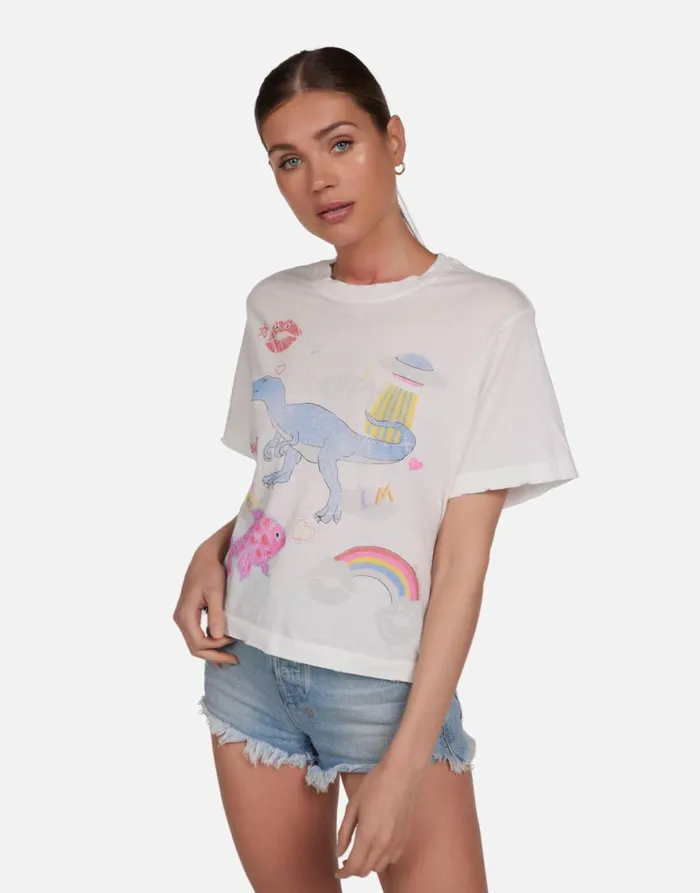 Women039s Rue Dino Elements Milk Lauren Moshi Short Sleeve