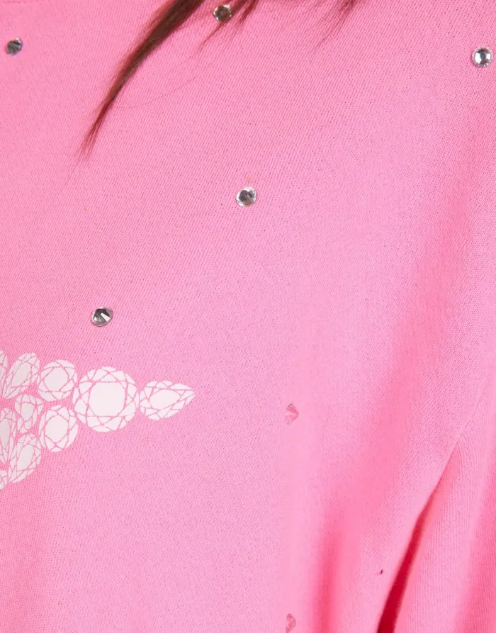 Women039s Spalding Diamond Star Neon Pink Lauren Moshi Long Sleeve