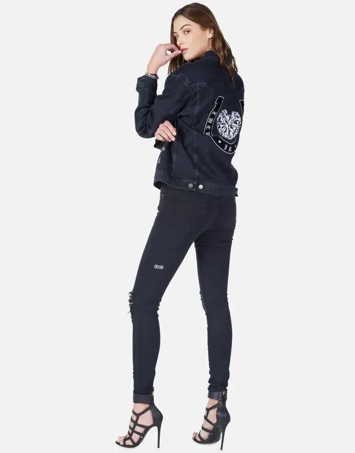 Women039s Spencer Lucky In Love Vintage Black Lauren Moshi Jackets