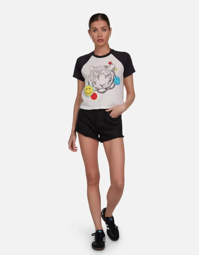 Women039s Tula Vintage Tiger Elements Milkonyx Lauren Moshi Short Sleeve
