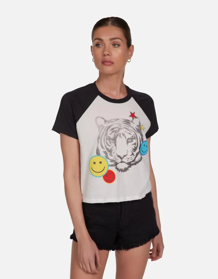 Women039s Tula Vintage Tiger Elements Milkonyx Lauren Moshi Short Sleeve