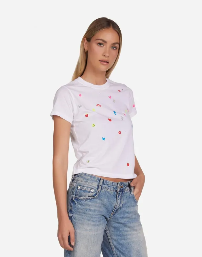 Women039s Ursula Charm Elements White Lauren Moshi Short Sleeve