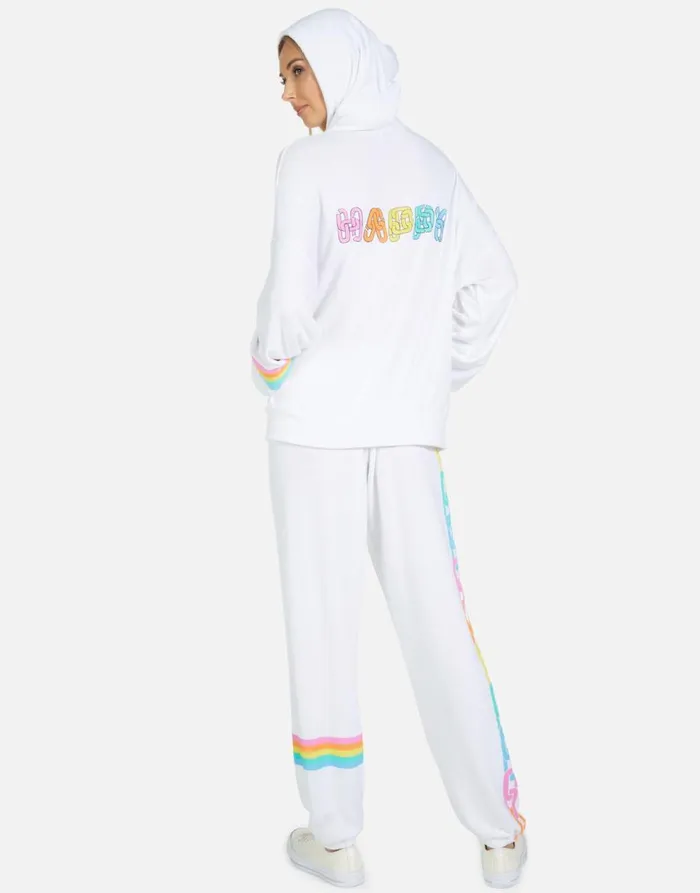 Women039s Vivica Happy Chains White Lauren Moshi Hoodies