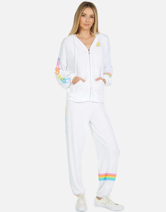 Women039s Vivica Happy Chains White Lauren Moshi Hoodies