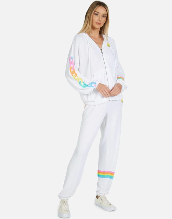 Women039s Vivica Happy Chains White Lauren Moshi Hoodies