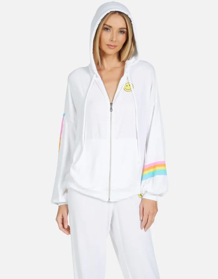 Women039s Vivica Happy Chains White Lauren Moshi Hoodies