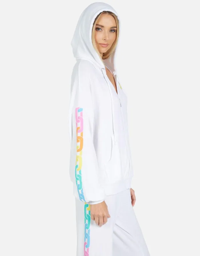 Women039s Vivica Happy Chains White Lauren Moshi Hoodies