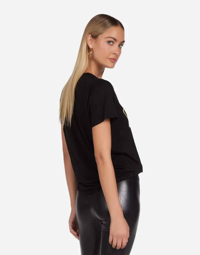 Women039s Wolf Geometric Def Leppard Black Lauren Moshi Short Sleeve