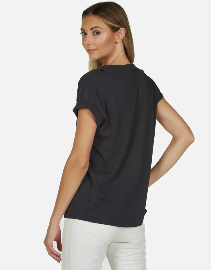 Women039s Wolf Love Bites Onyx Lauren Moshi Short Sleeve