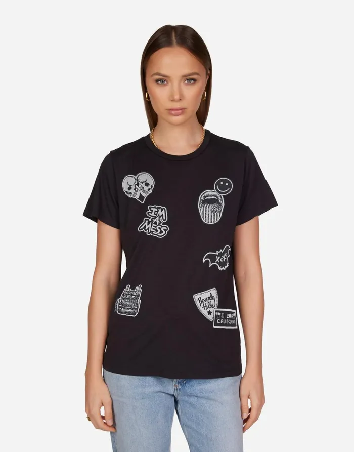 Women039s Wolf Rock U0026 Roll Onyx Lauren Moshi Short Sleeve