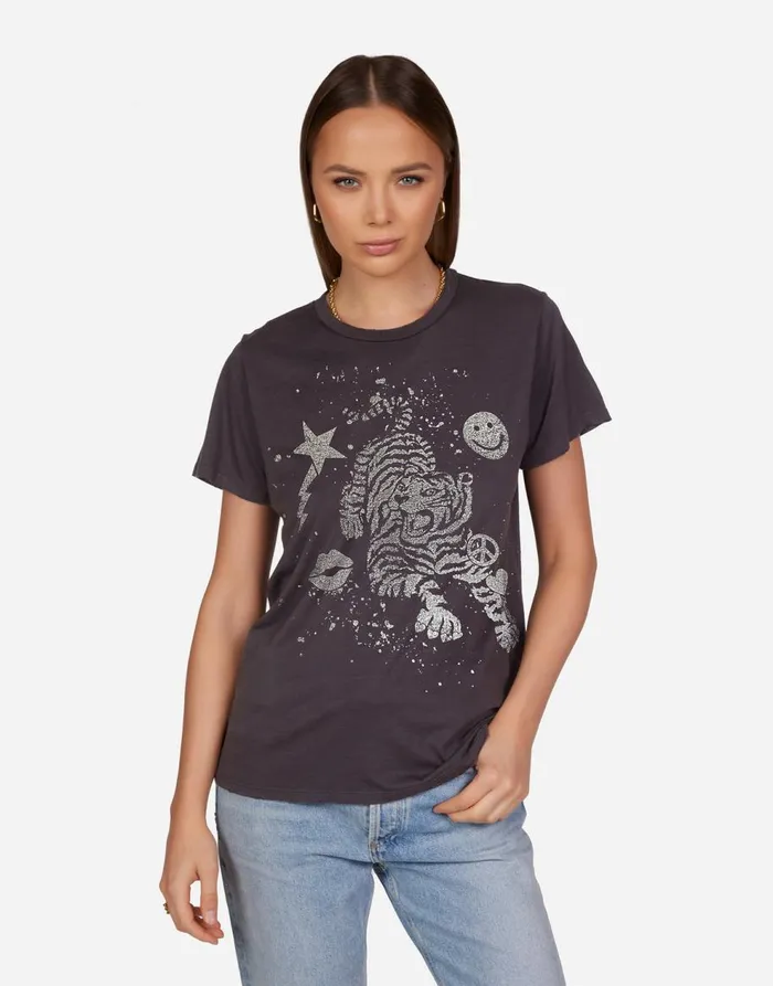 Women039s Wolf Tiger Elements Onyx Lauren Moshi Short Sleeve