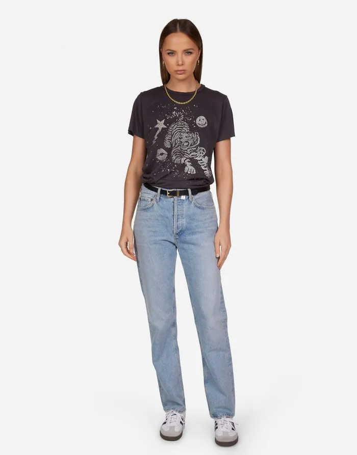 Women039s Wolf Tiger Elements Onyx Lauren Moshi Short Sleeve