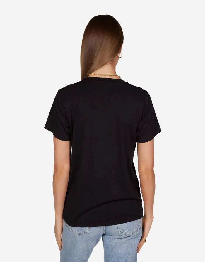 Women039s Wolf Vintage Stud Tongue Black Lauren Moshi Short Sleeve