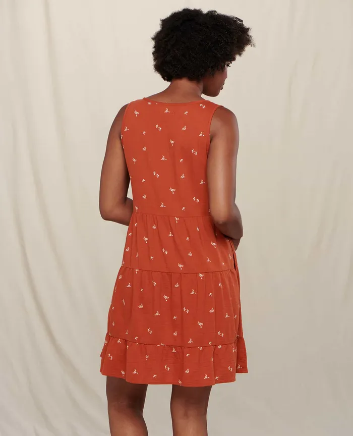 Women8217s ToadandCo Manzana Tiered Sleeveless Dress Rust Ditsy Print Dresses Women8217s ToadandCo Manzana Tiered Sleeveless Dress Rust Ditsy Print Dresses