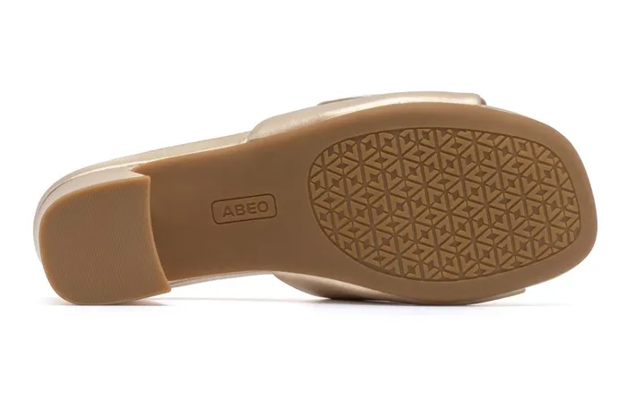 Women ABEO Footwear Dress Avenue Slide Light Gold Leather Women ABEO Footwear Dress Avenue Slide Light Gold Leather