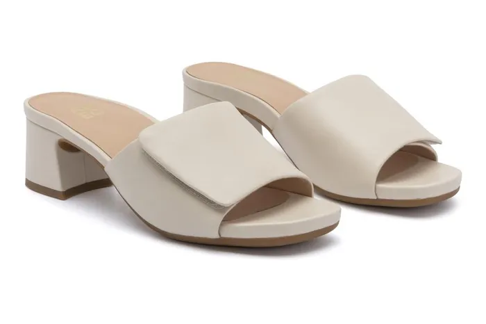 Women ABEO Footwear Dress Avenue Slide Off White Leather Women ABEO Footwear Dress Avenue Slide Off White Leather