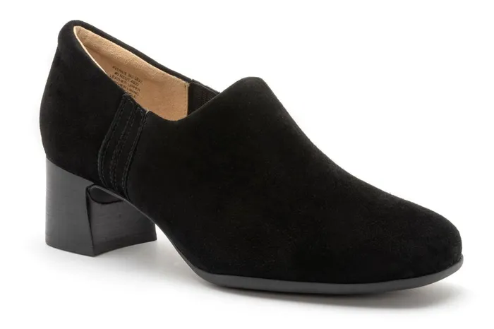Women ABEO Footwear Dress Avenue Slip On Black Suede