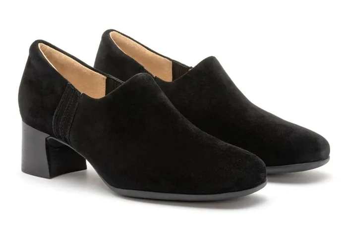 Women ABEO Footwear Dress Avenue Slip On Black Suede Women ABEO Footwear Dress Avenue Slip On Black Suede