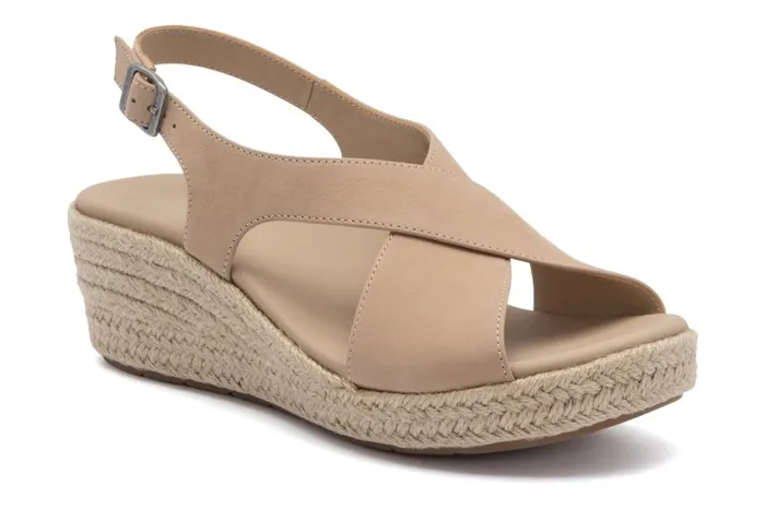 Women ABEO Footwear Sandals Riviera Cross Sand Leather