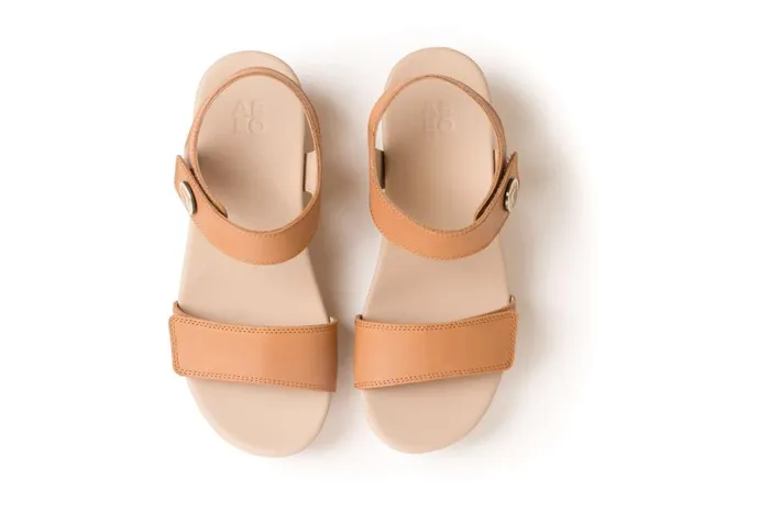 Women ABEO Footwear Sandals Riviera Strap Sandal Almond