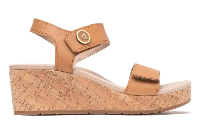 Women ABEO Footwear Sandals Riviera Strap Sandal Almond