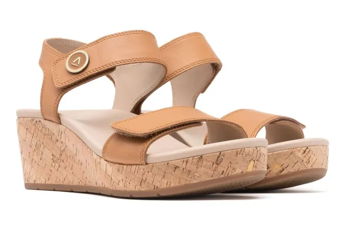 Women ABEO Footwear Sandals Riviera Strap Sandal Almond