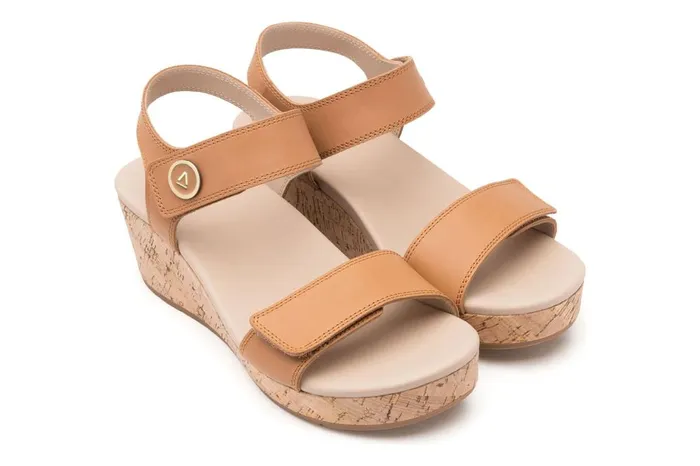 Women ABEO Footwear Sandals Riviera Strap Sandal Almond