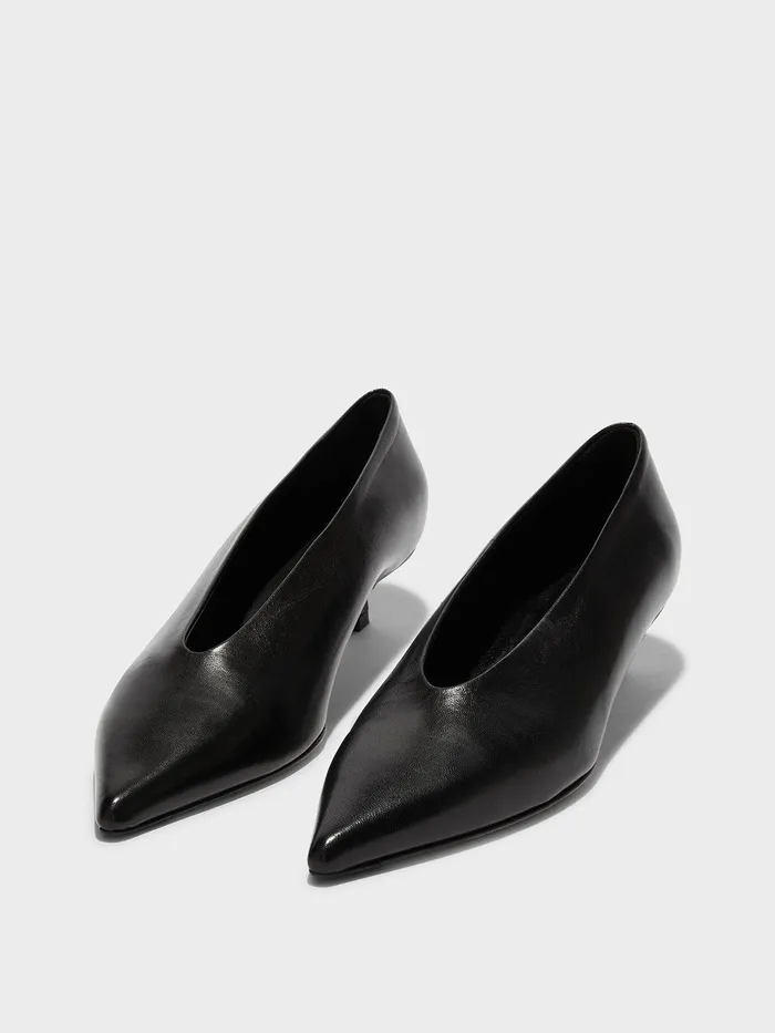 Women Aeyde CLARA Black Pointed Toe Pump Aeyde Pumps