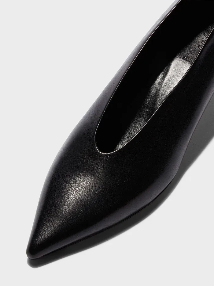 Women Aeyde CLARA Black Pointed Toe Pump Aeyde Pumps