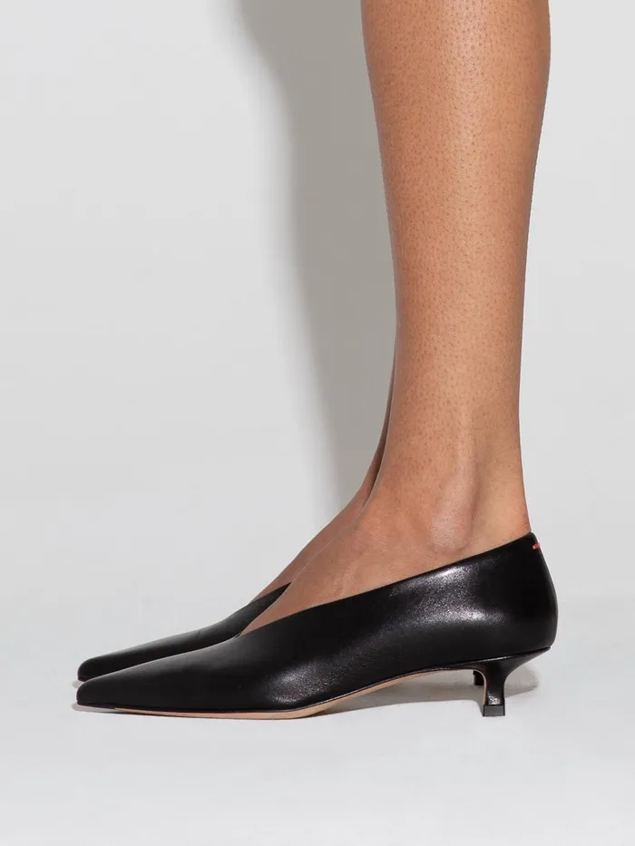Women Aeyde CLARA Black Pointed Toe Pump Aeyde Pumps
