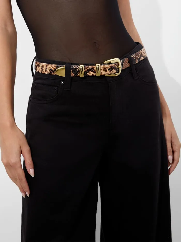 Women Alice Olivia Hayden Buckle Belt Camelblack