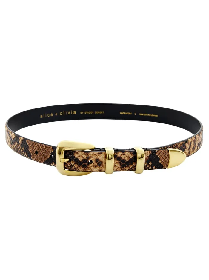 Women Alice Olivia Hayden Buckle Belt Camelblack