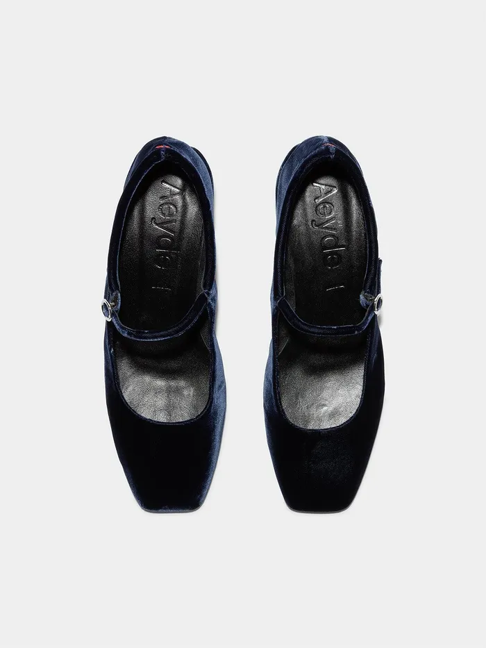 Women Aline Velvet MaryJane Pumps Aeyde Pumps