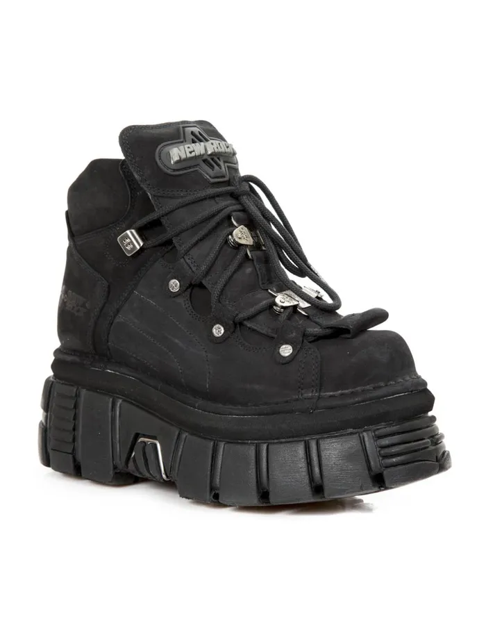 Women Ankle Boot Metallic M756C8 New Rock Platform