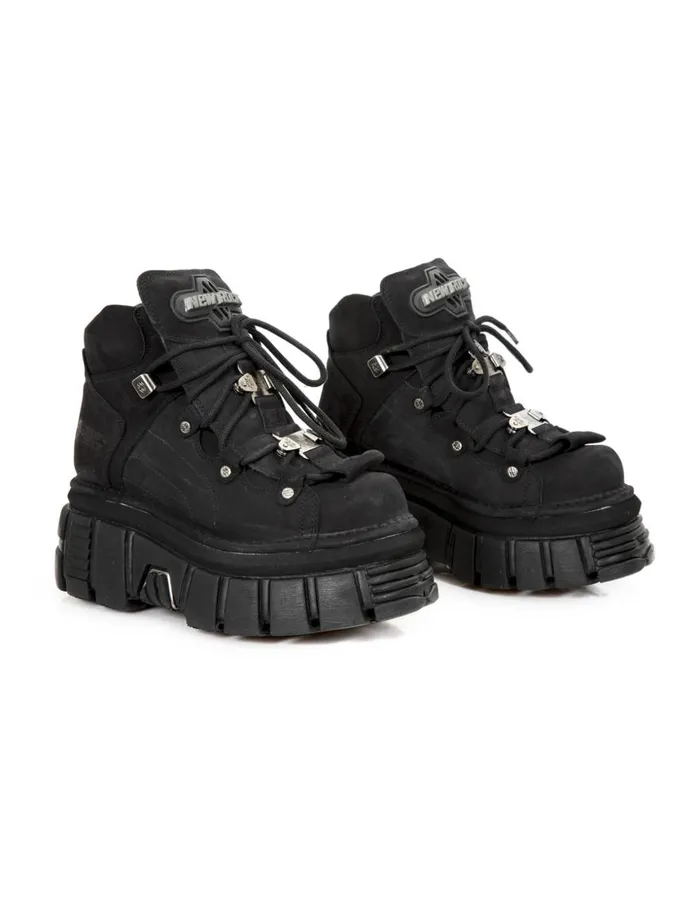 Women Ankle Boot Metallic M756C8 New Rock Platform