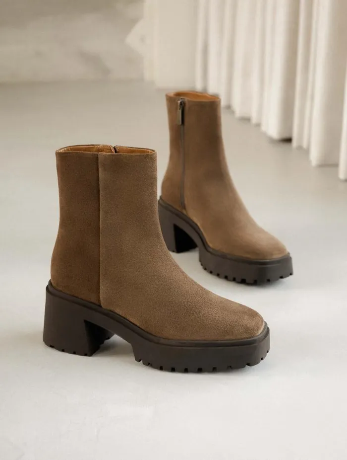 Women Ankle Boots Bobbies Sadie Khaki Brown