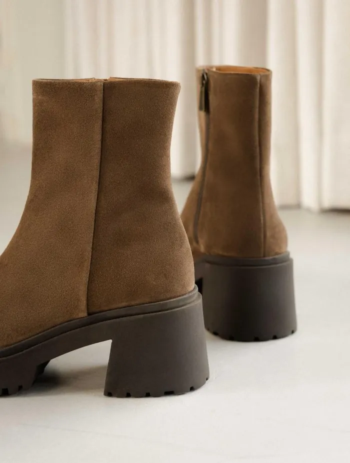 Women Ankle Boots Bobbies Sadie Khaki Brown